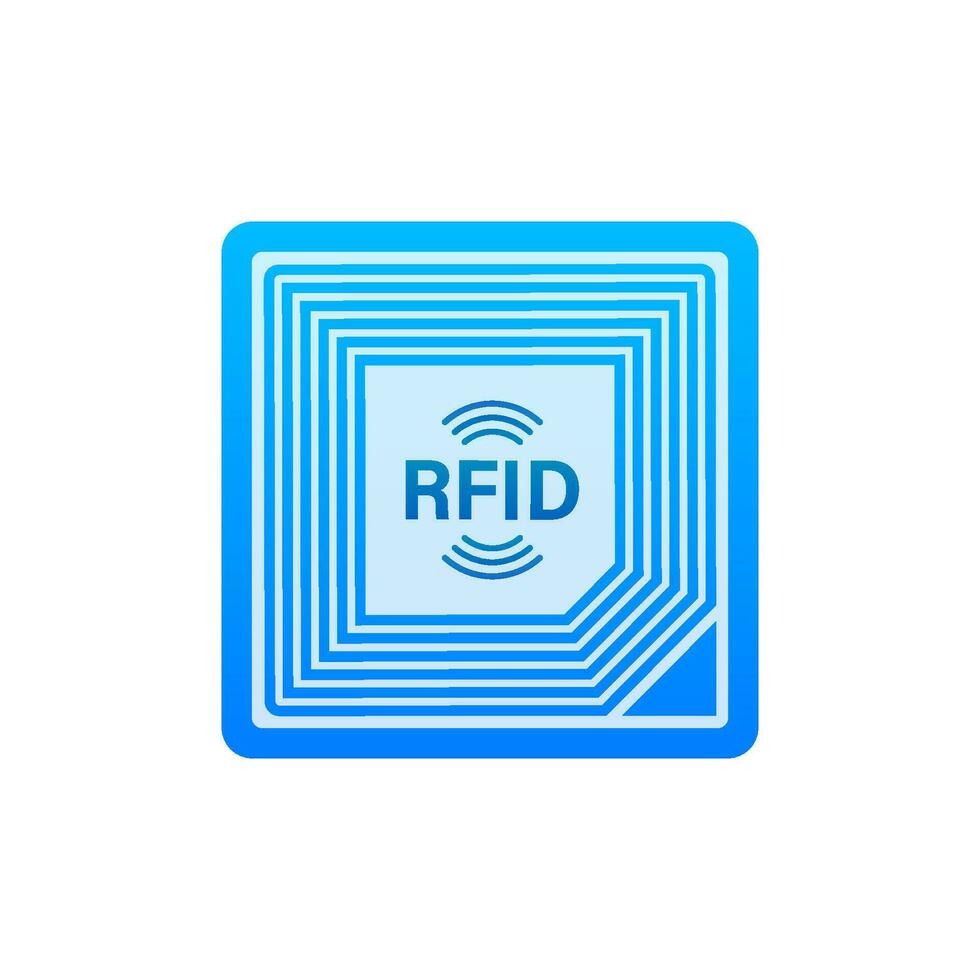 rfid radio la fréquence identification. La technologie concept. numérique technologie. vecteur Stock illustration