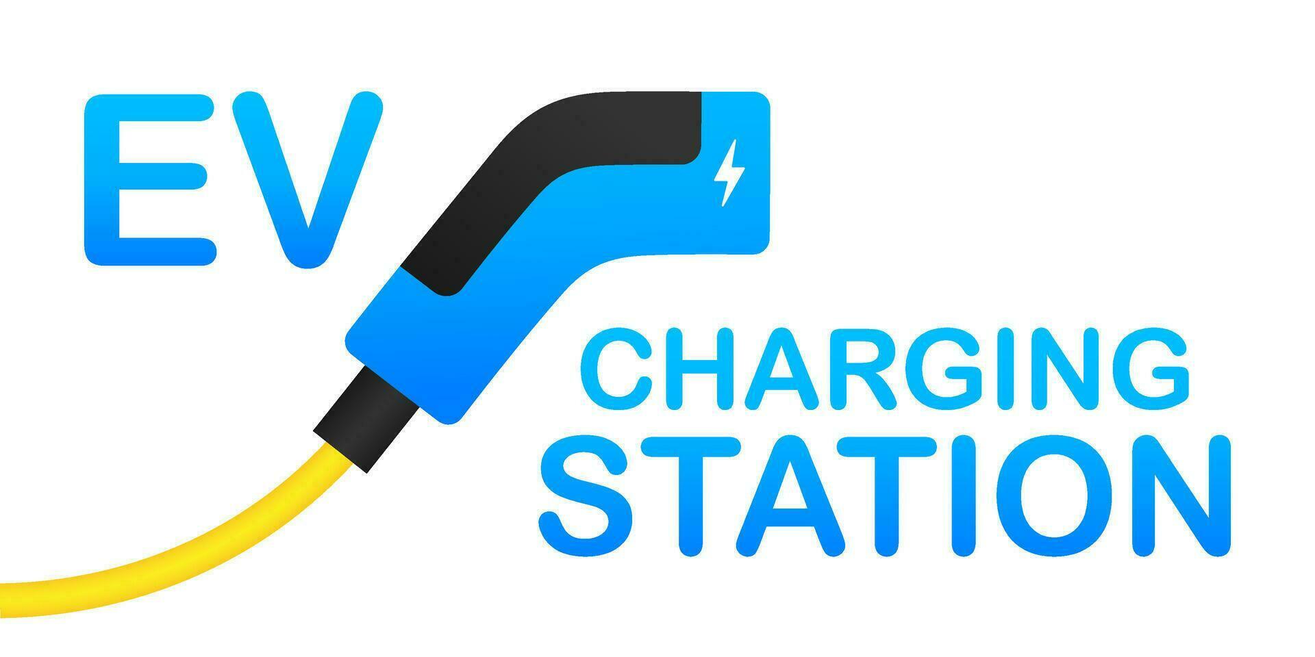 ev mise en charge station bannière. vecteur Stock illustration