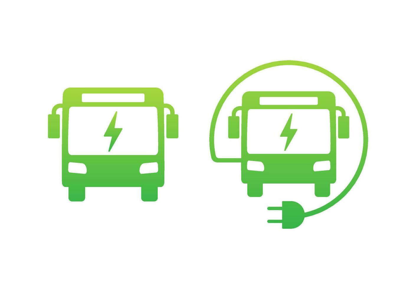 électrique ville autobus. électrique autobus mise en charge. ev icône. vecteur Stock illustration