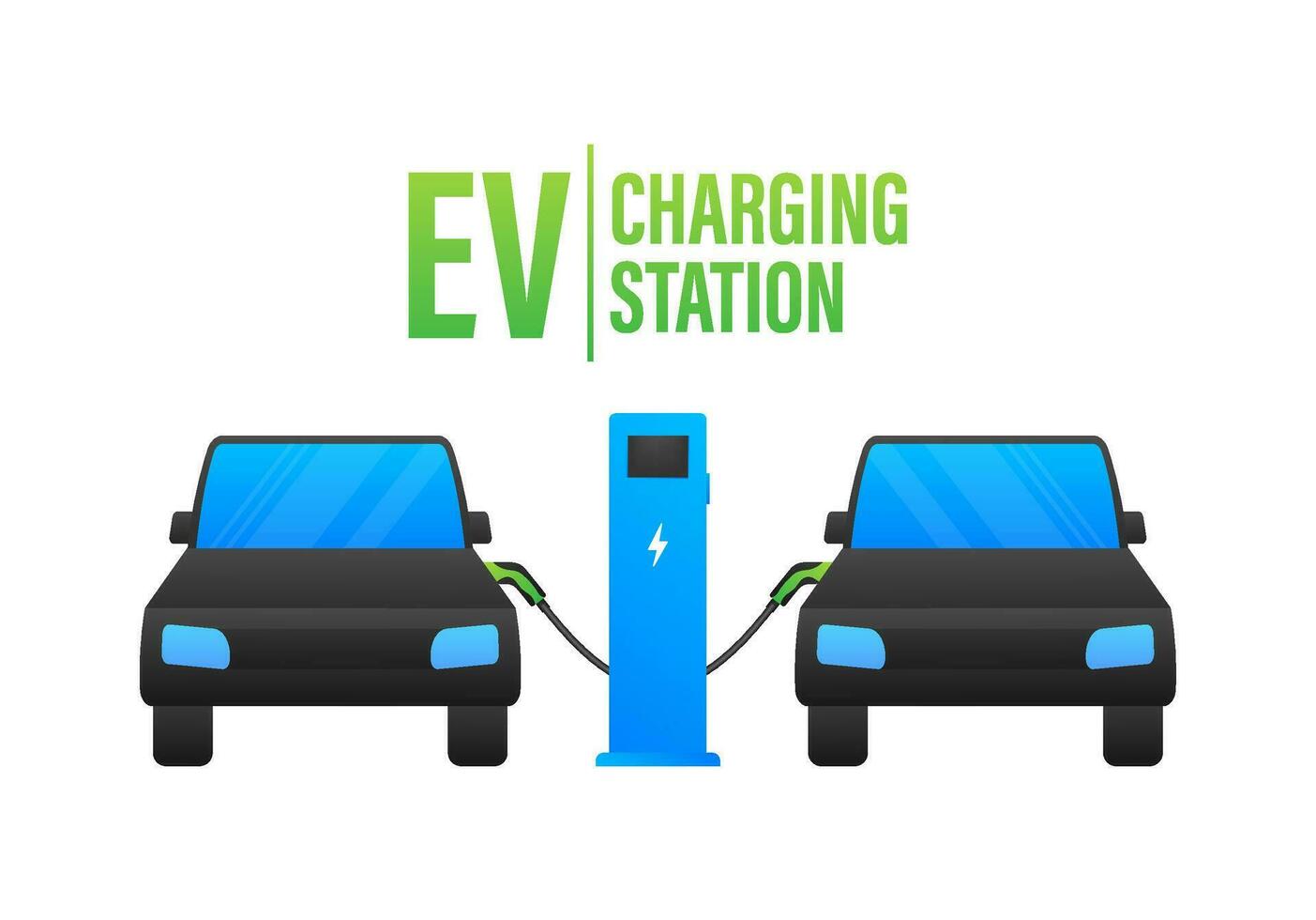 ev mise en charge station bannière. vecteur Stock illustration