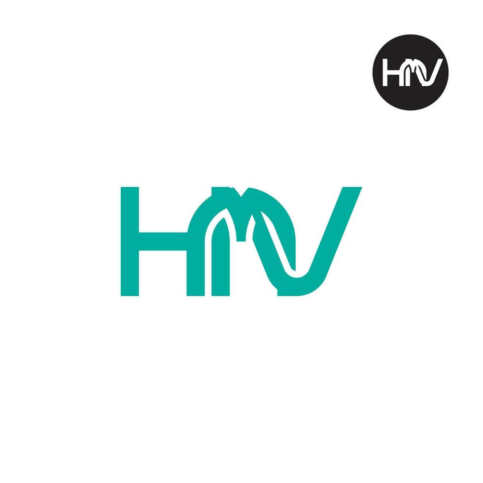 lettre hmv monogramme logo conception vecteur