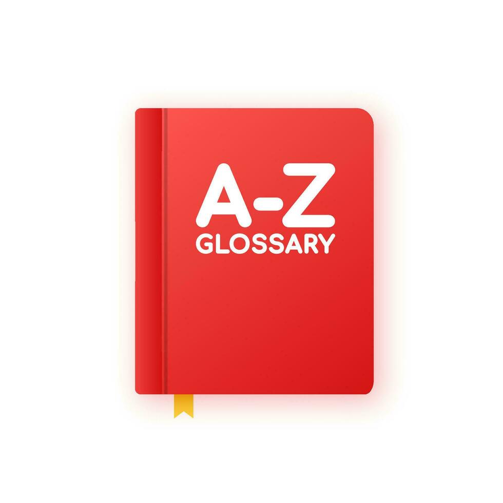 glossaire livre. badge avec livre. dictionnaire icône. vecteur Stock illustration