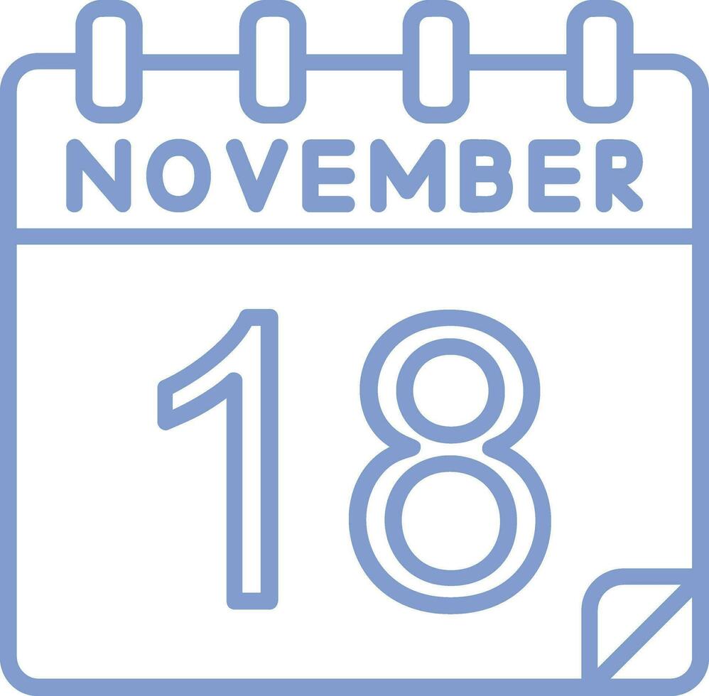 18 novembre vecteur icône
