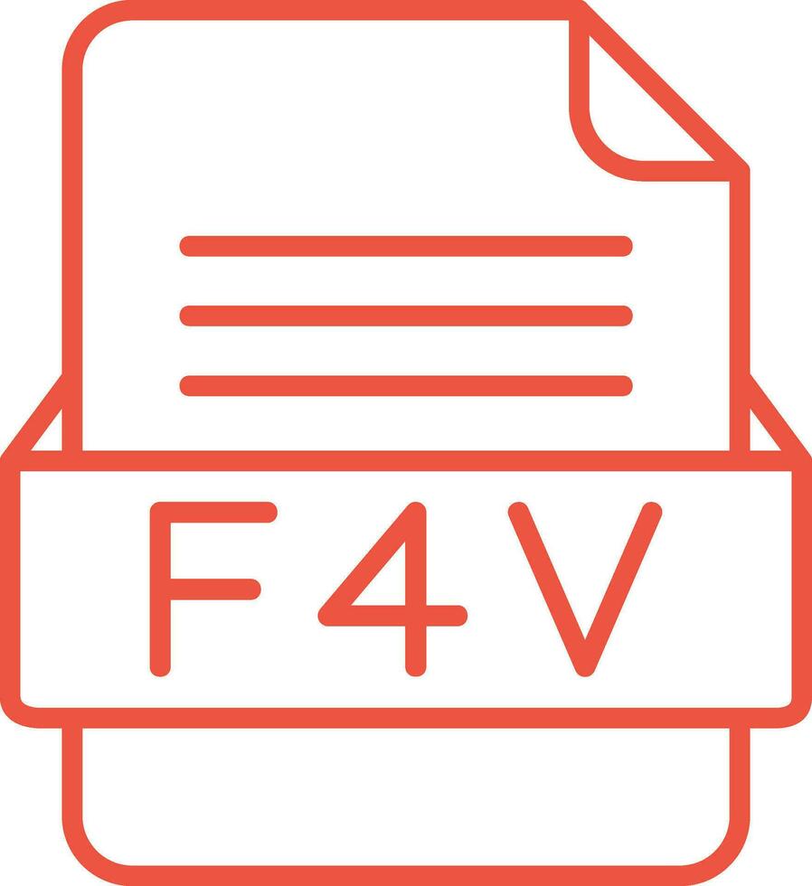 f4v fichier format vecteur icône