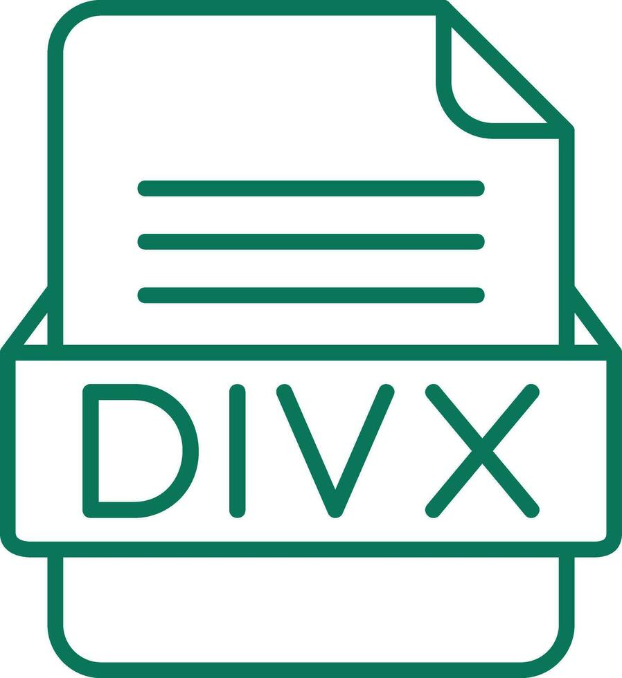 divx fichier format vecteur icône