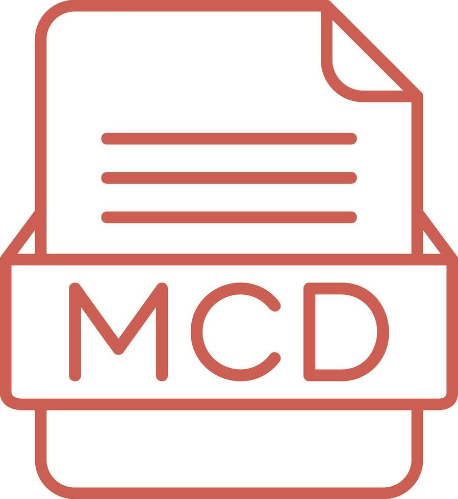 mcd fichier format vecteur icône