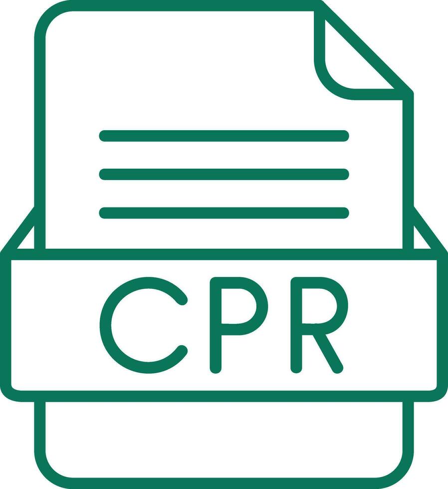 cpr fichier format vecteur icône