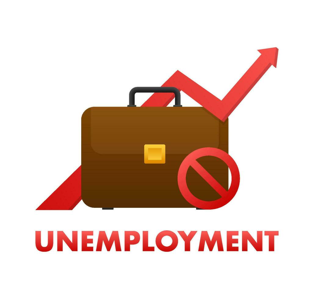 chômage icône. sans emploi protection. vecteur Stock illustration