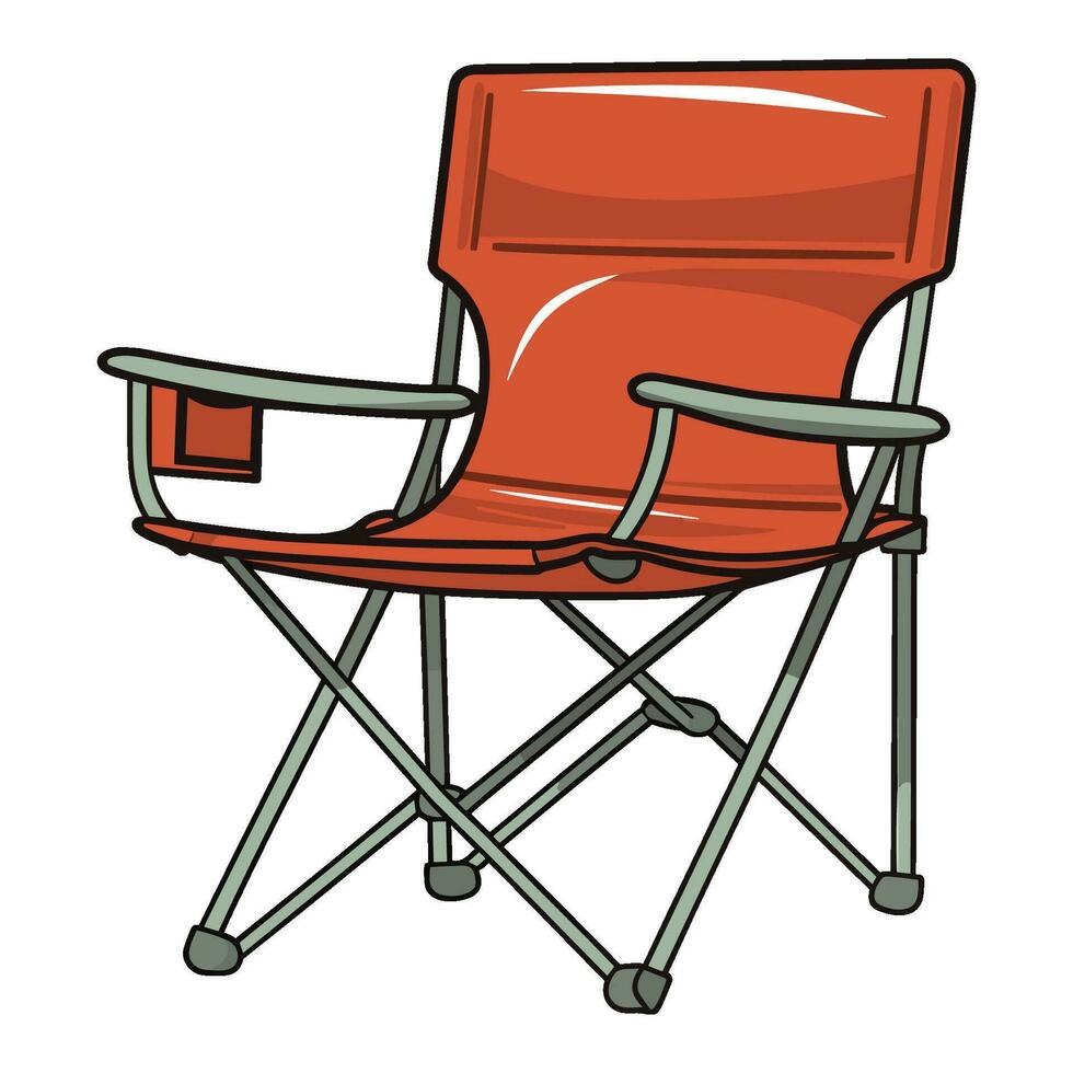 camping chaise clipart vecteur illustration