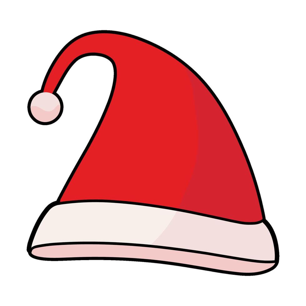 gratuit Père Noël chapeau vecteur clipart, Noël chapeau illustration