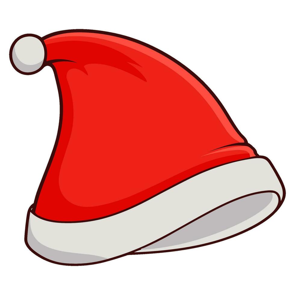 gratuit Père Noël chapeau vecteur clipart, Noël chapeau illustration