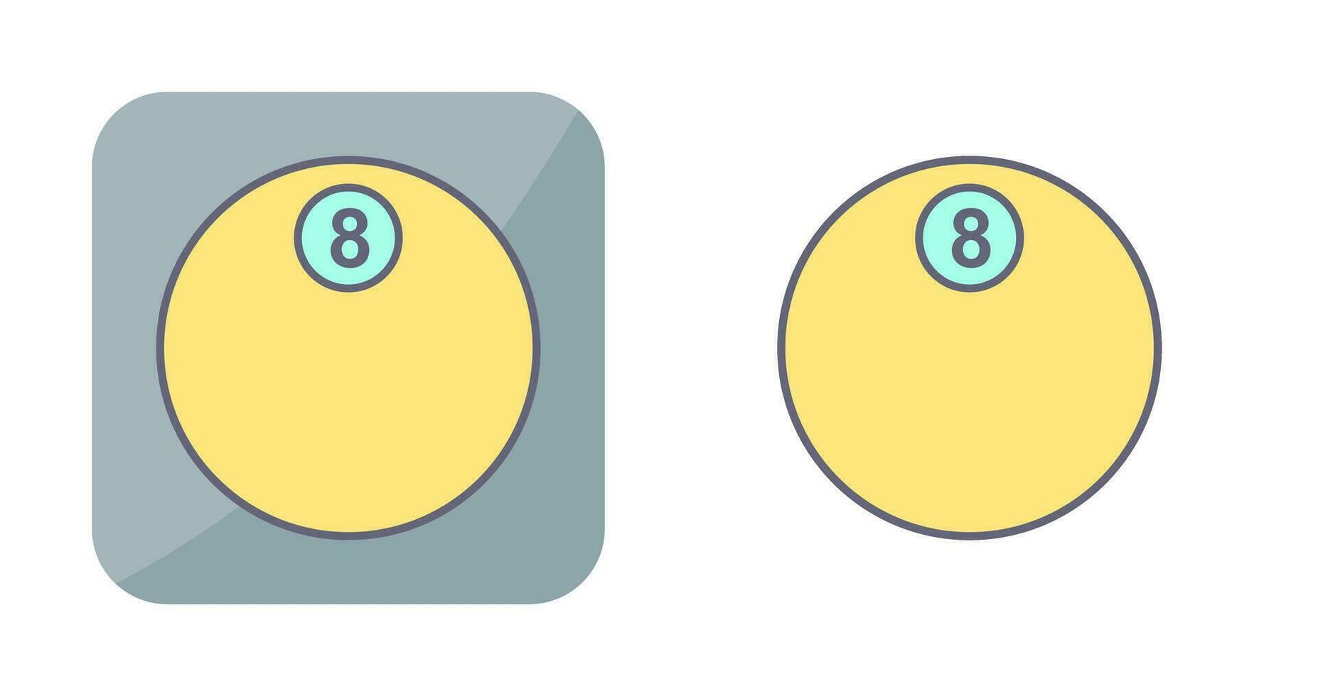 icône de vecteur unique de huit boules