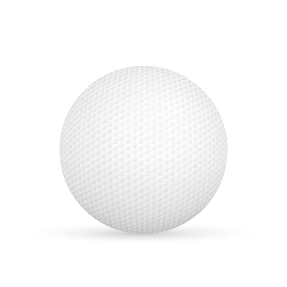 le golf Balle isolé sur blanc vecteur Stock illustration.