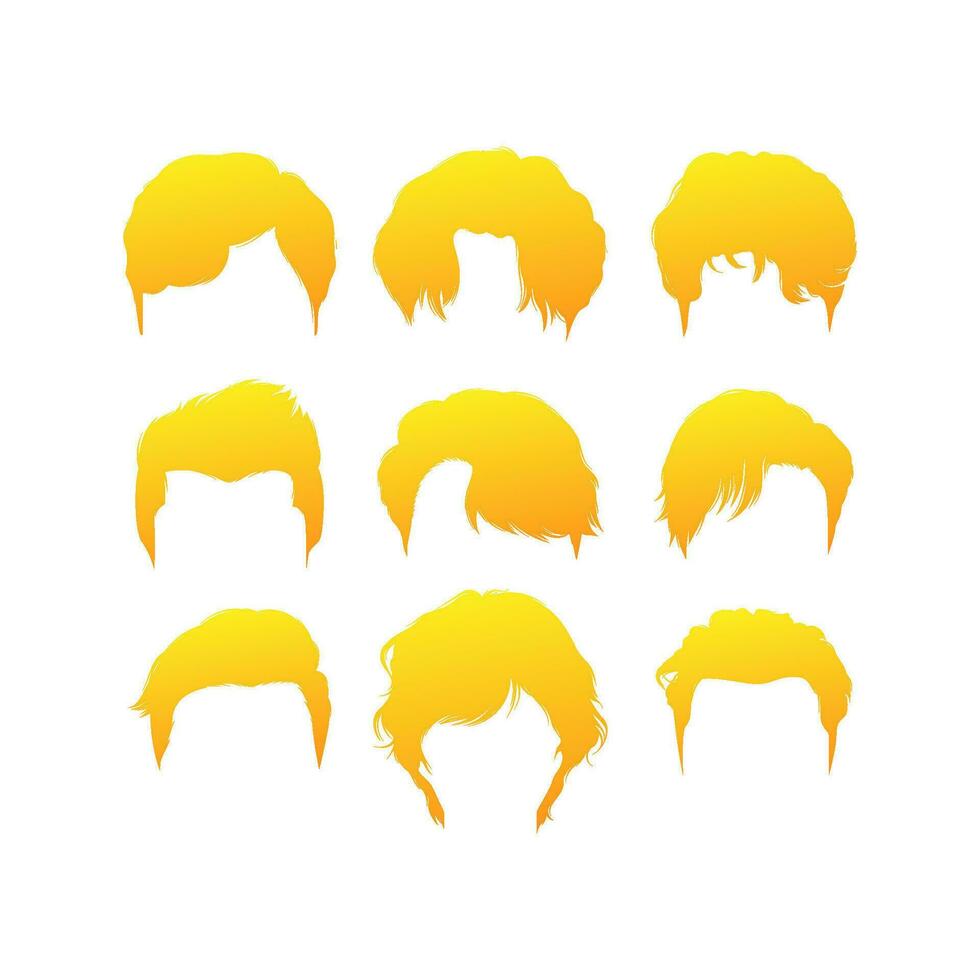 ensemble de homme blond cheveux pour graphique ressources. vecteur eps dix