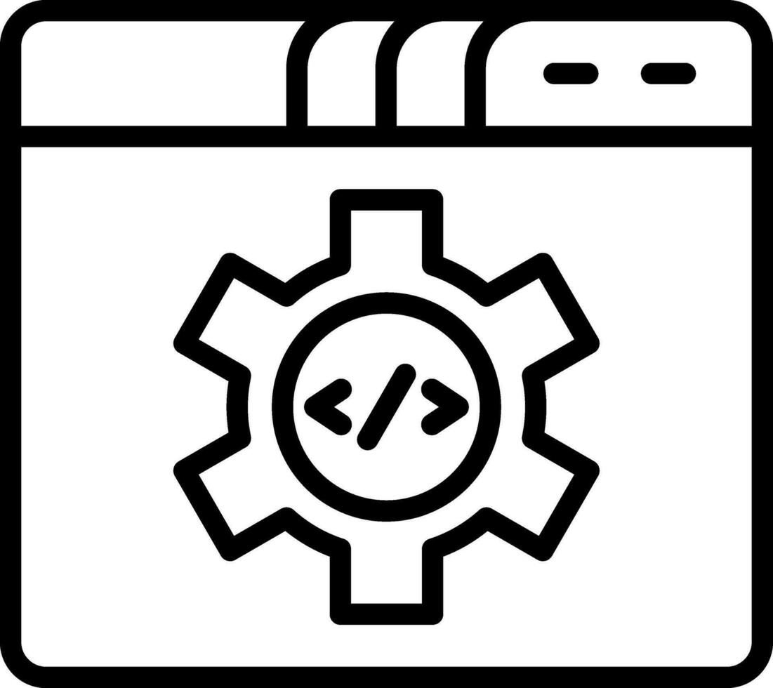 conception d'icône de vecteur de terminal de code