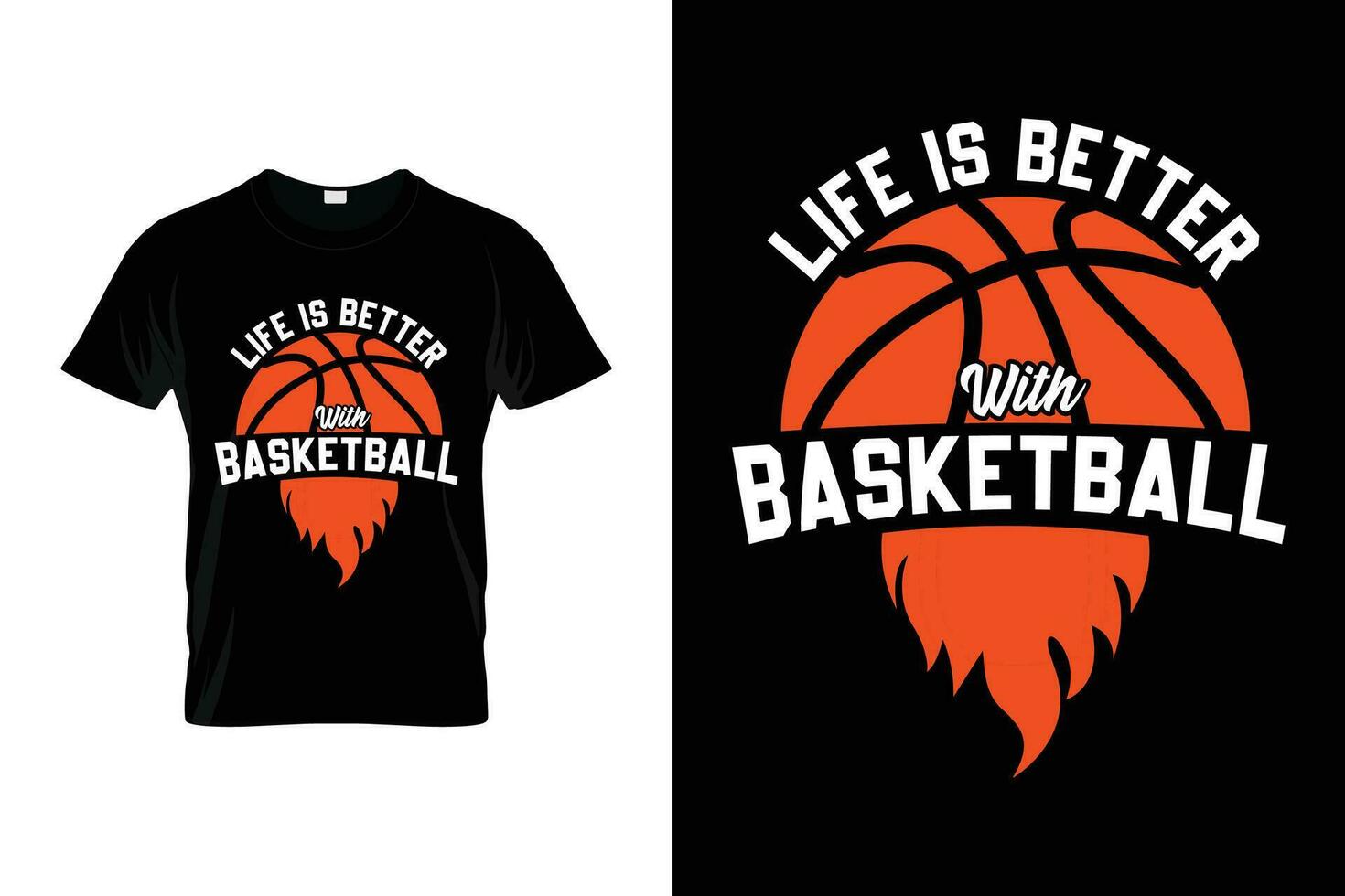 la vie est mieux avec basketball marrant basketball cadeau T-shirt vecteur