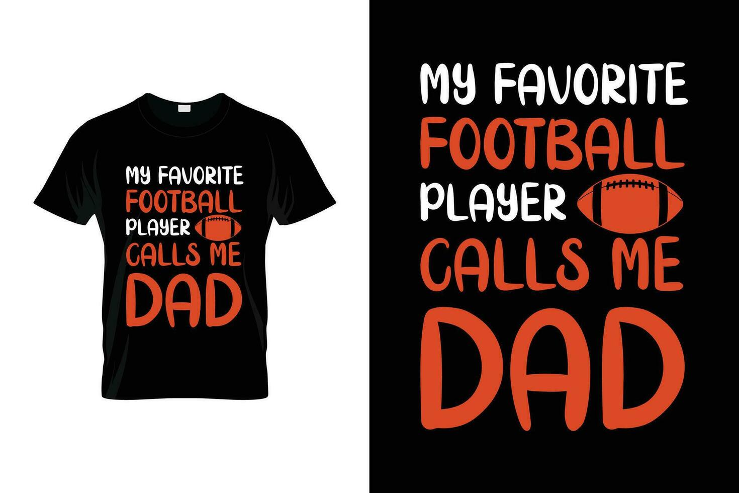 mon préféré Football joueur appels moi papa marrant Football cadeau T-shirt vecteur