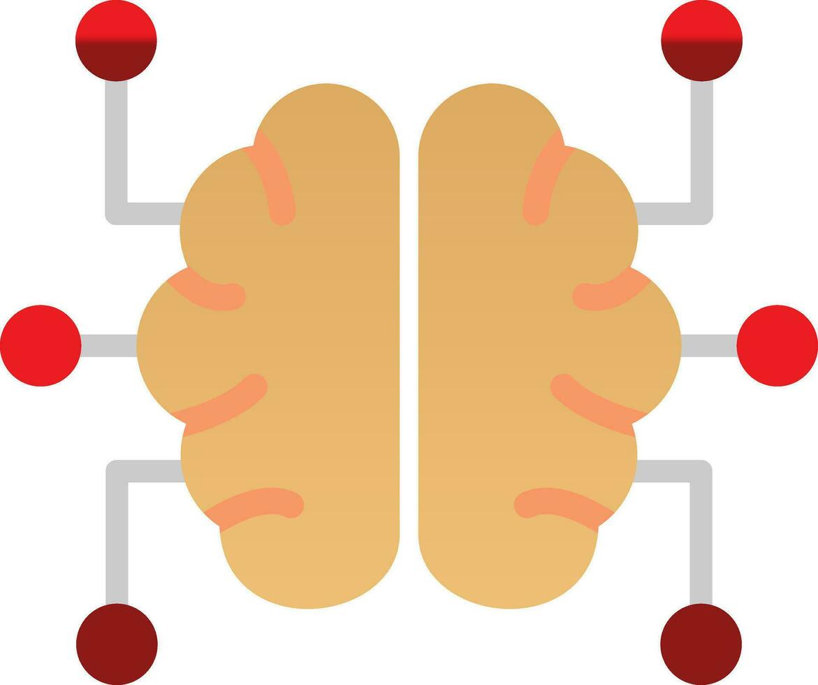 conception d'icône de vecteur de cerveau