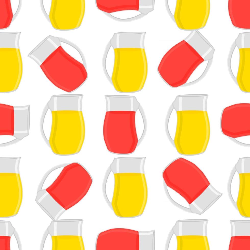 illustration sur le thème grande limonade colorée dans une cruche en verre vecteur