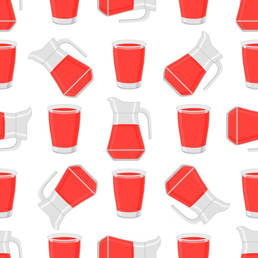 illustration sur le thème de la limonade colorée dans un pichet en verre vecteur