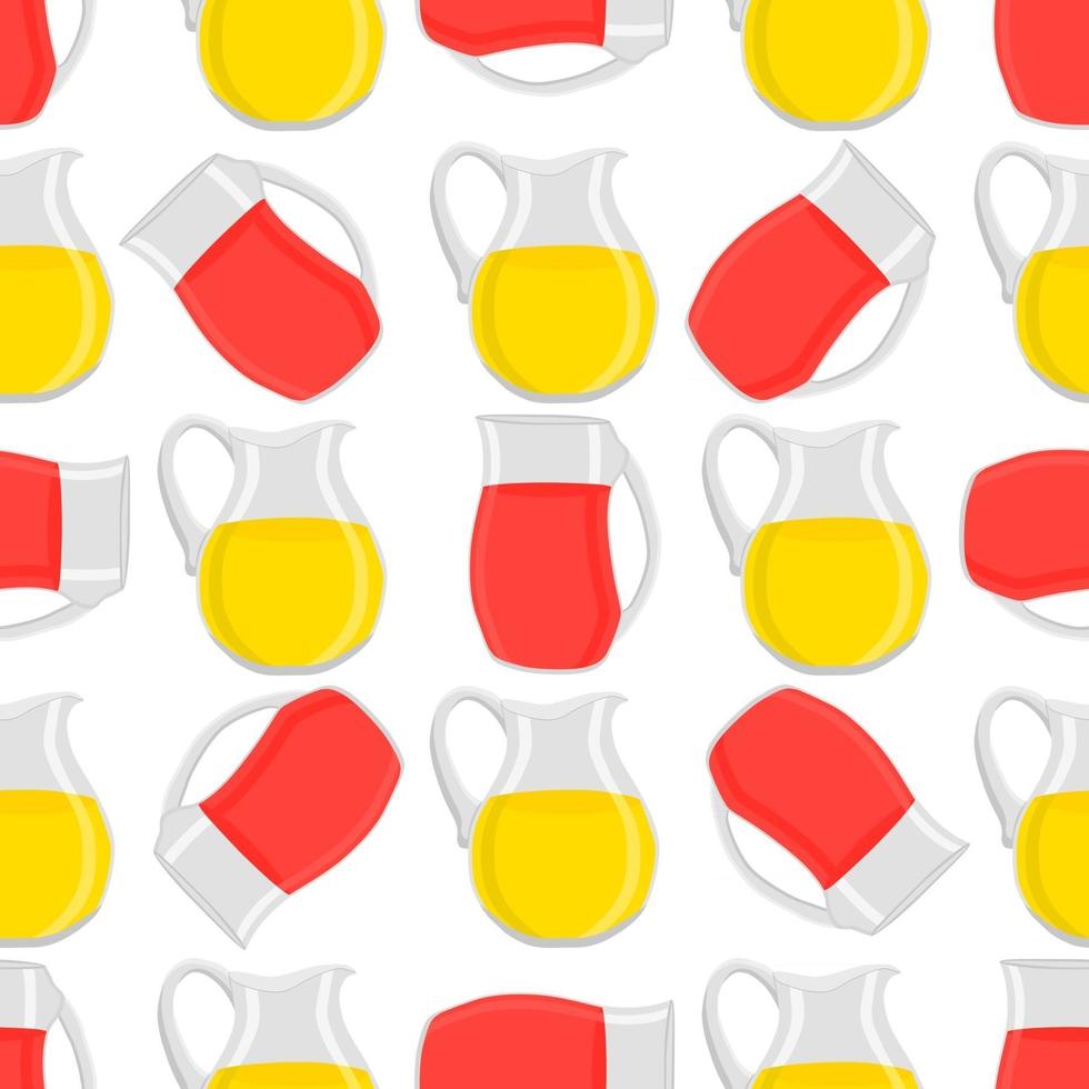 illustration sur le thème grande limonade colorée dans une cruche en verre vecteur