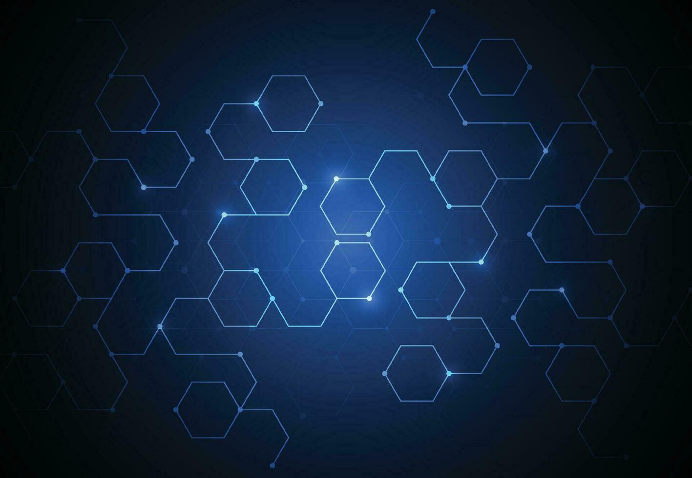 modèle scientifique abstrait. lignes de technologie et arrière-plan de connexion de points. fond d'écran ou bannière avec des molécules d'adn. illustration vectorielle vecteur