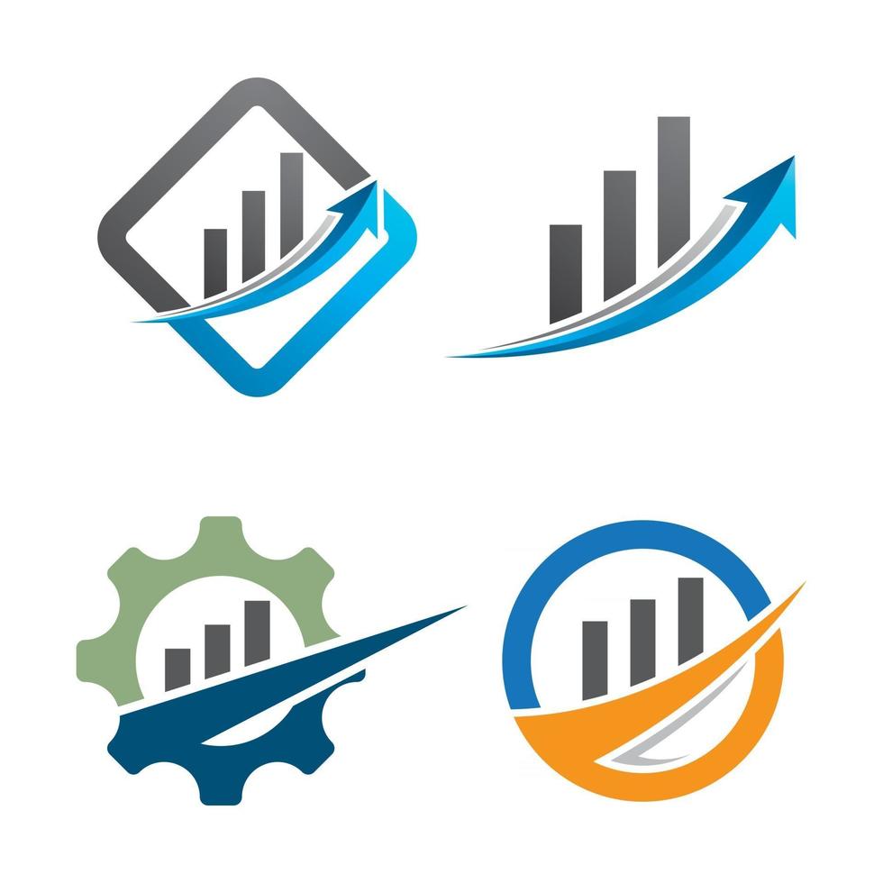 création de logo de finance d'entreprise vecteur