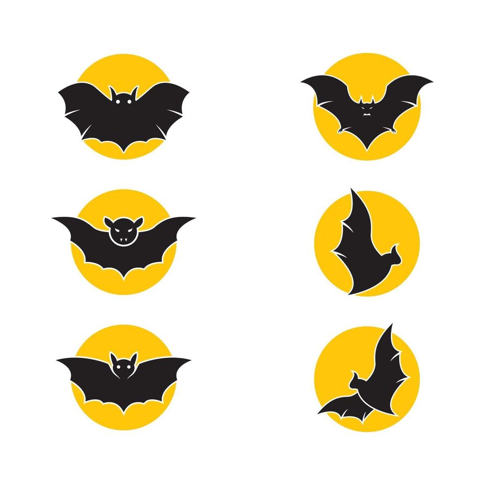 création de logo d'images de chauve-souris vecteur