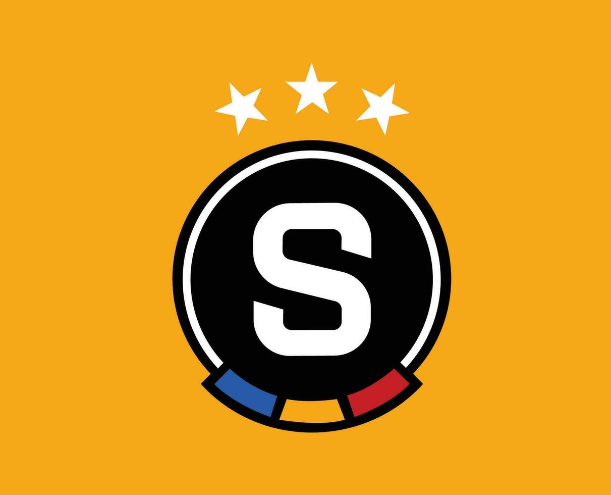 Sparte Prague club logo symbole tchèque république ligue Football abstrait conception vecteur illustration avec Jaune Contexte