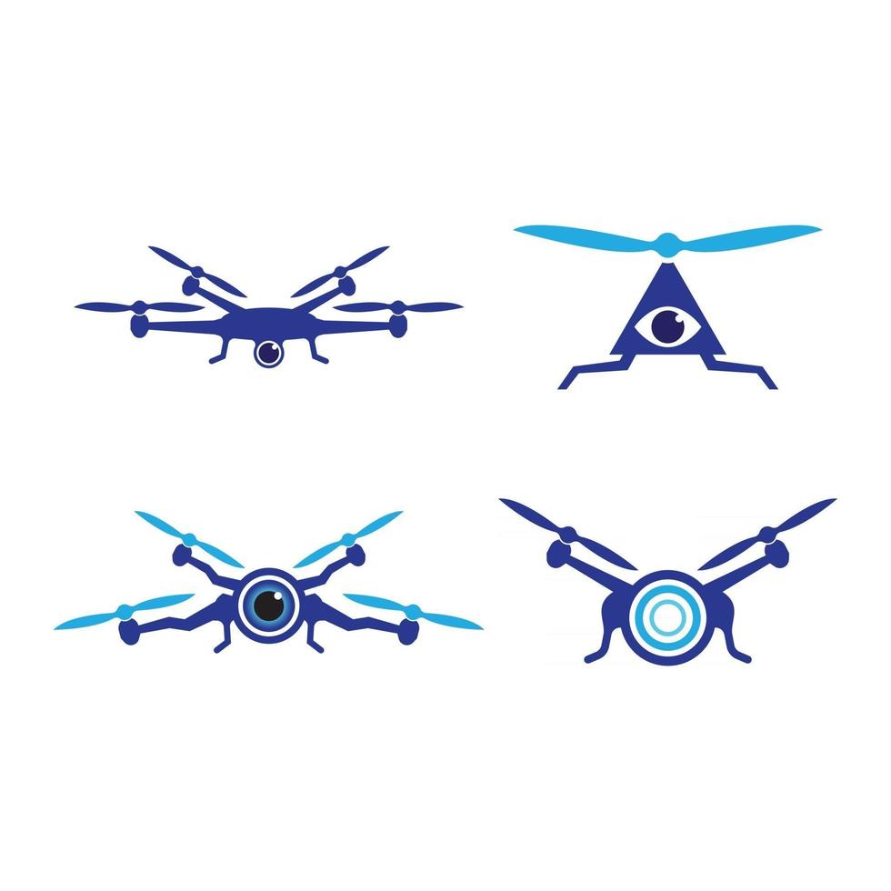 illustration d'images de logo de drone vecteur