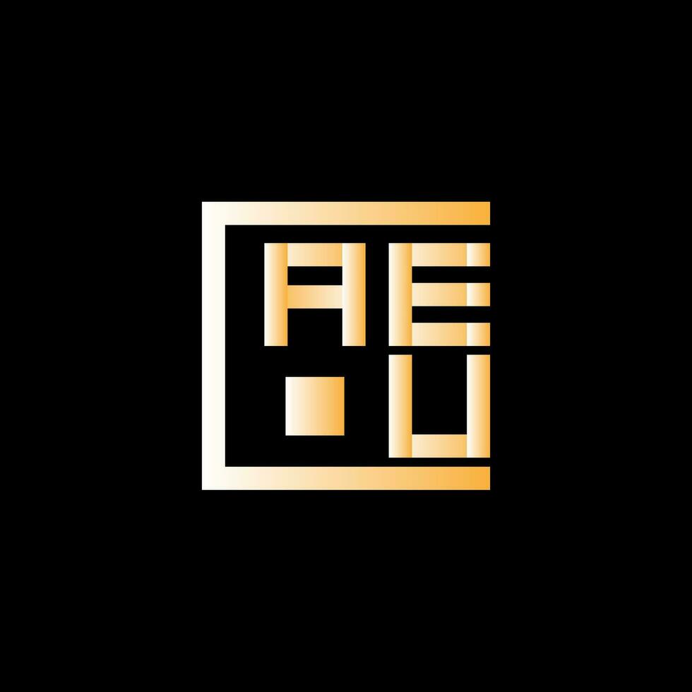 aeu lettre logo vecteur conception, aeu Facile et moderne logo. aeu luxueux alphabet conception