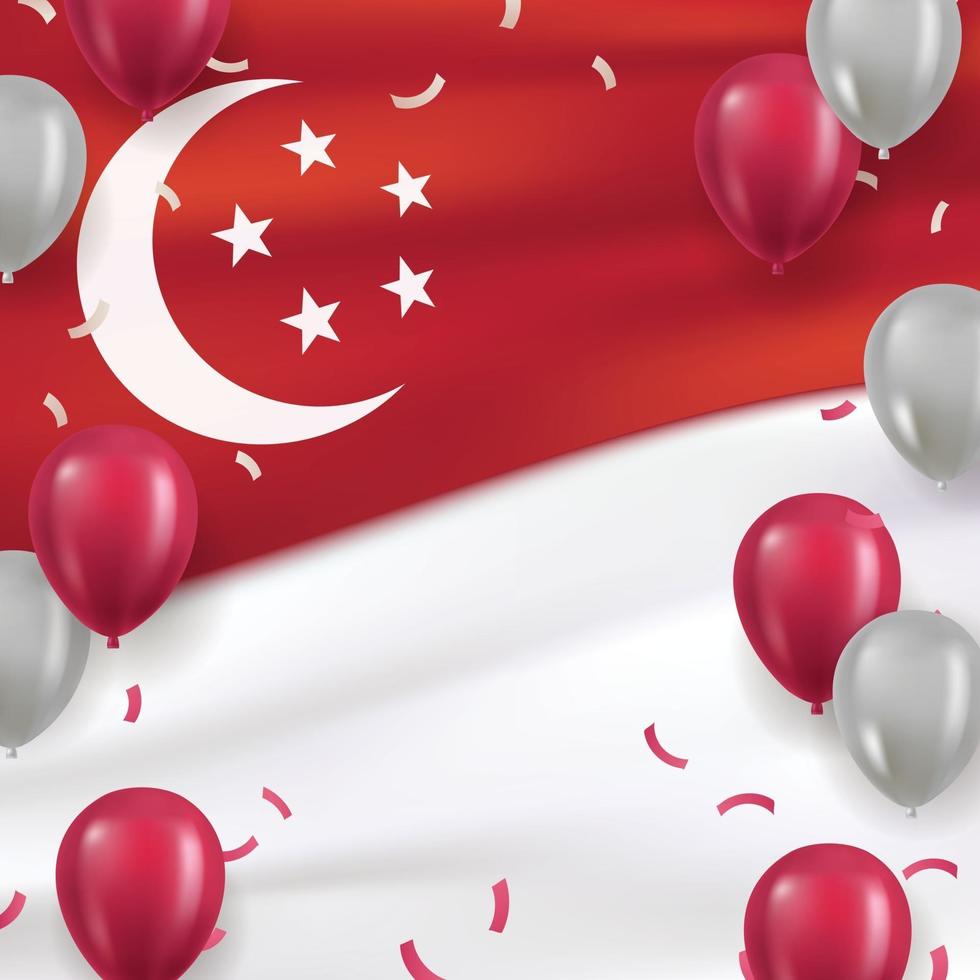 fond de la fête de l'indépendance de singapour vecteur