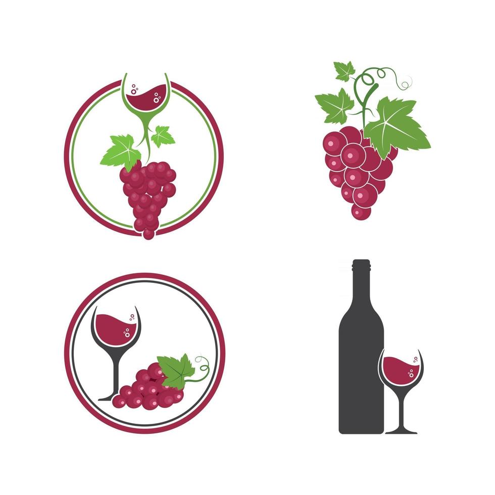 conception d'illustration vectorielle icône logo vin vecteur