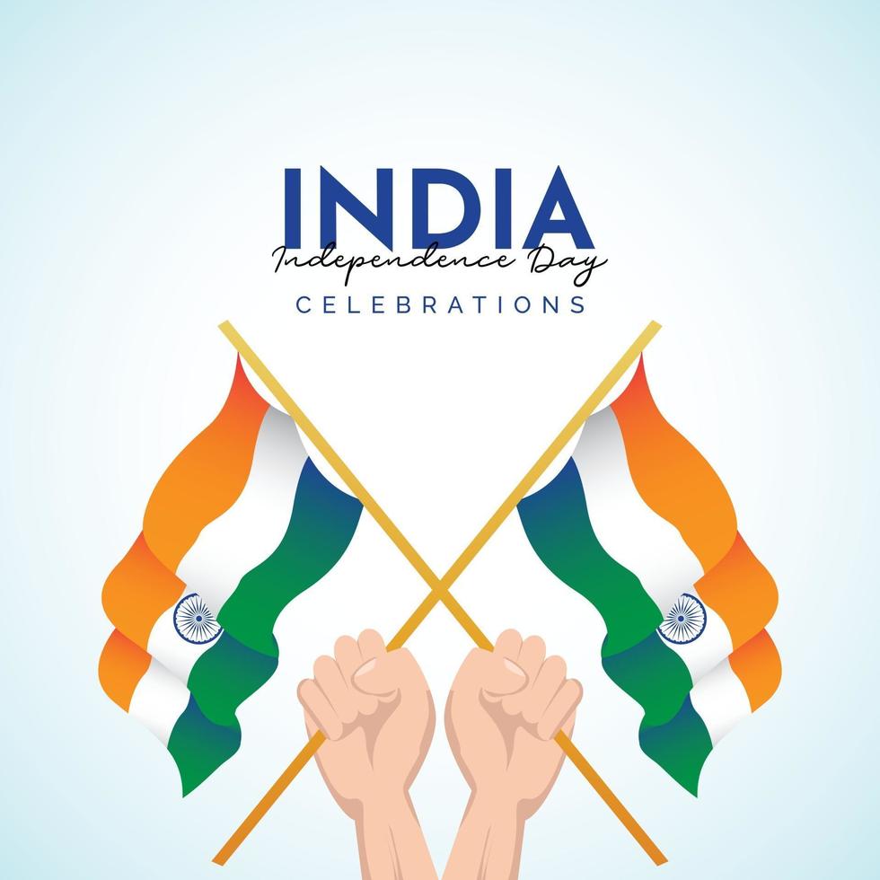 joyeuse fête de l'indépendance de l'inde et célébrations de la fête de la république vecteur