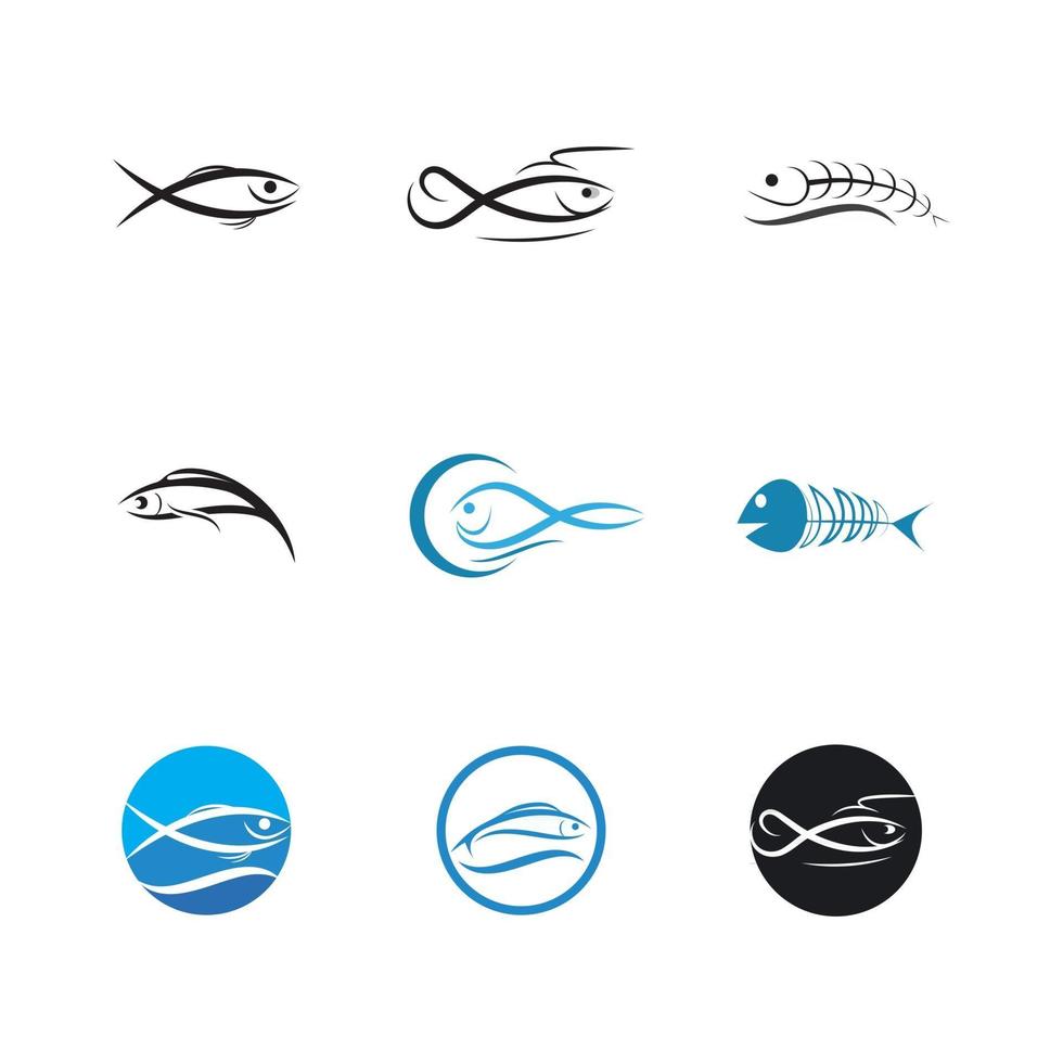 vecteur de logo de poisson