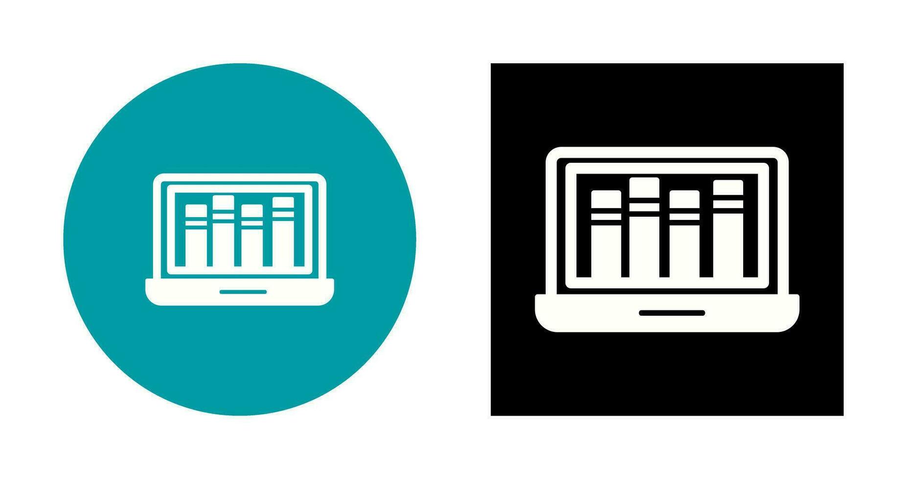 icône de vecteur de bibliothèque en ligne