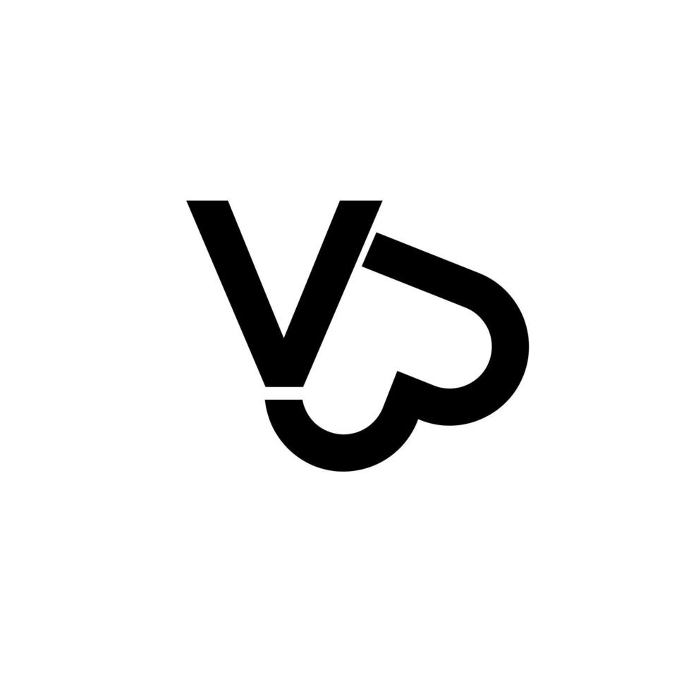 v lettre d'amour logo icône vecteur noir design isolé fond blanc