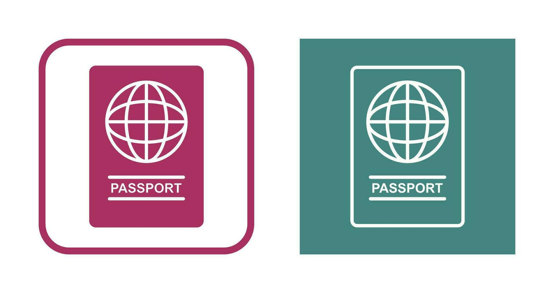 icône de vecteur de passeport