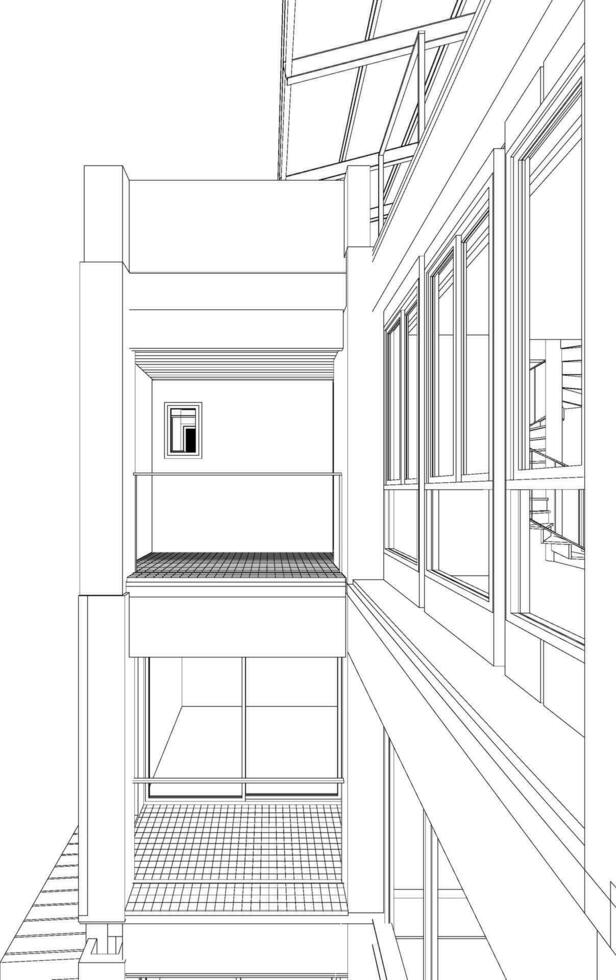 3d illustration du projet de construction vecteur