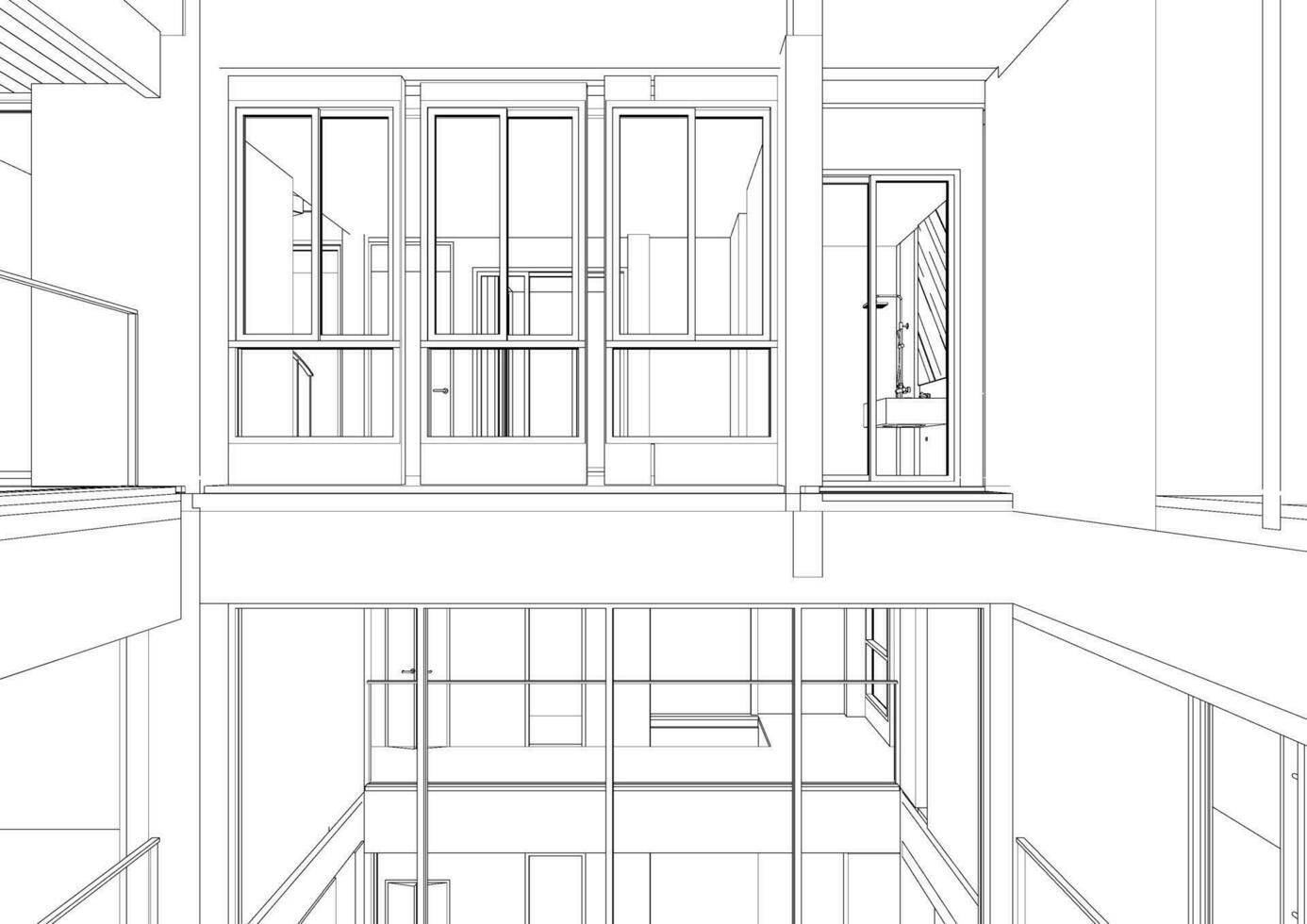 3d illustration du projet de construction vecteur