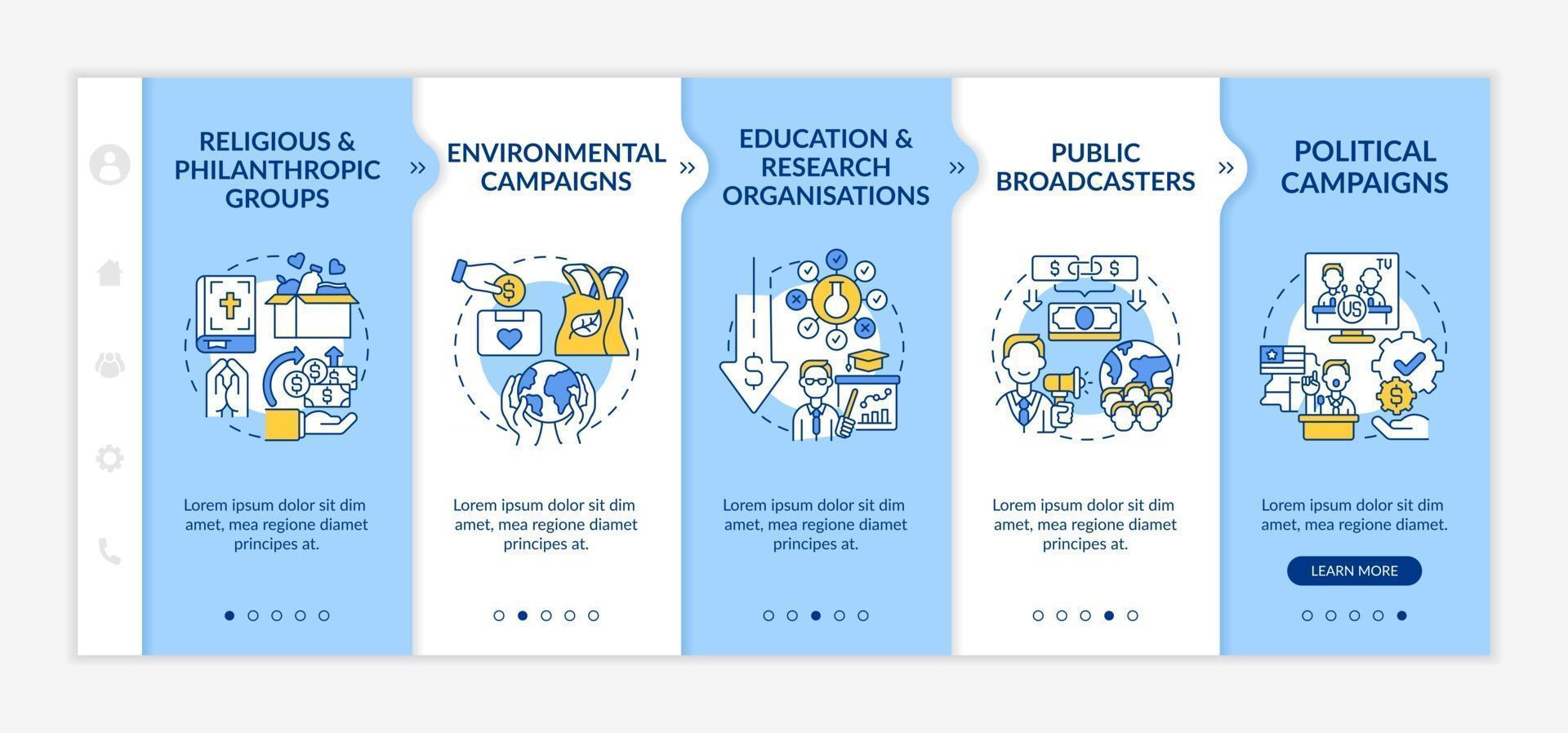 modèle de vecteur d'intégration des types de campagne d'engagement