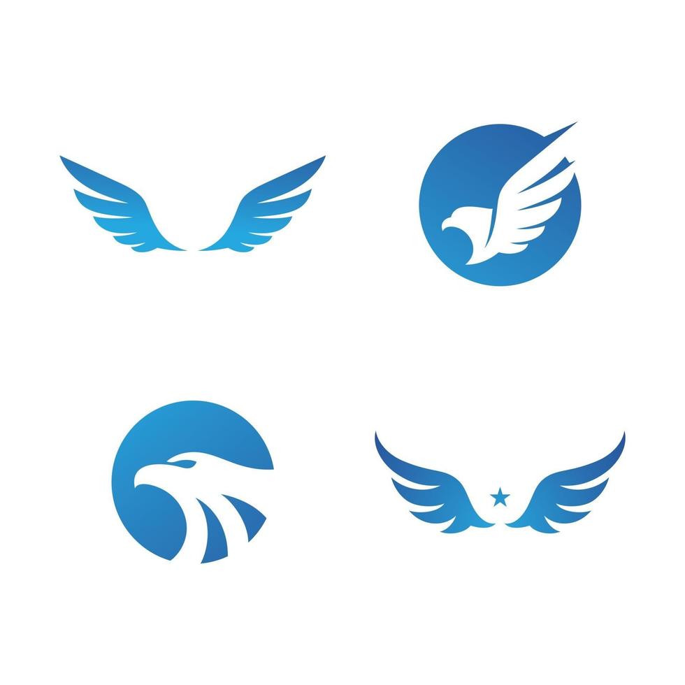 modèle de conception d'icône de vecteur de logo d'aile de faucon