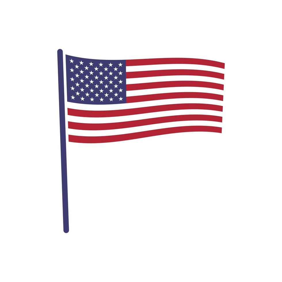 drapeau américain, icône, vecteur, illustration, conception vecteur