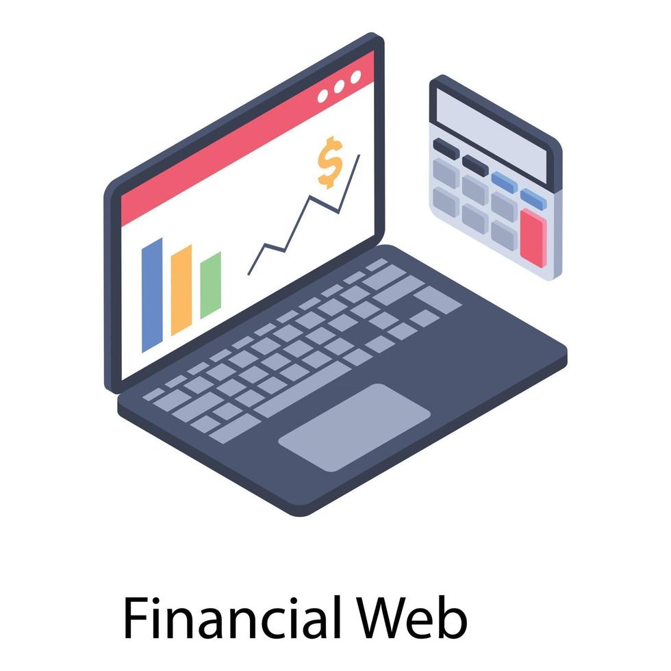 concepts de site Web financier vecteur