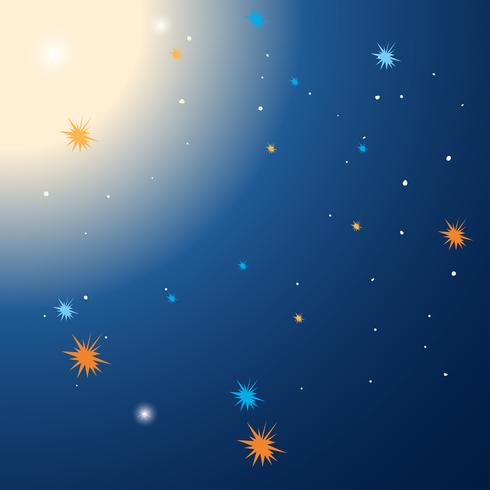 Modèle de fond avec des étoiles la nuit vecteur