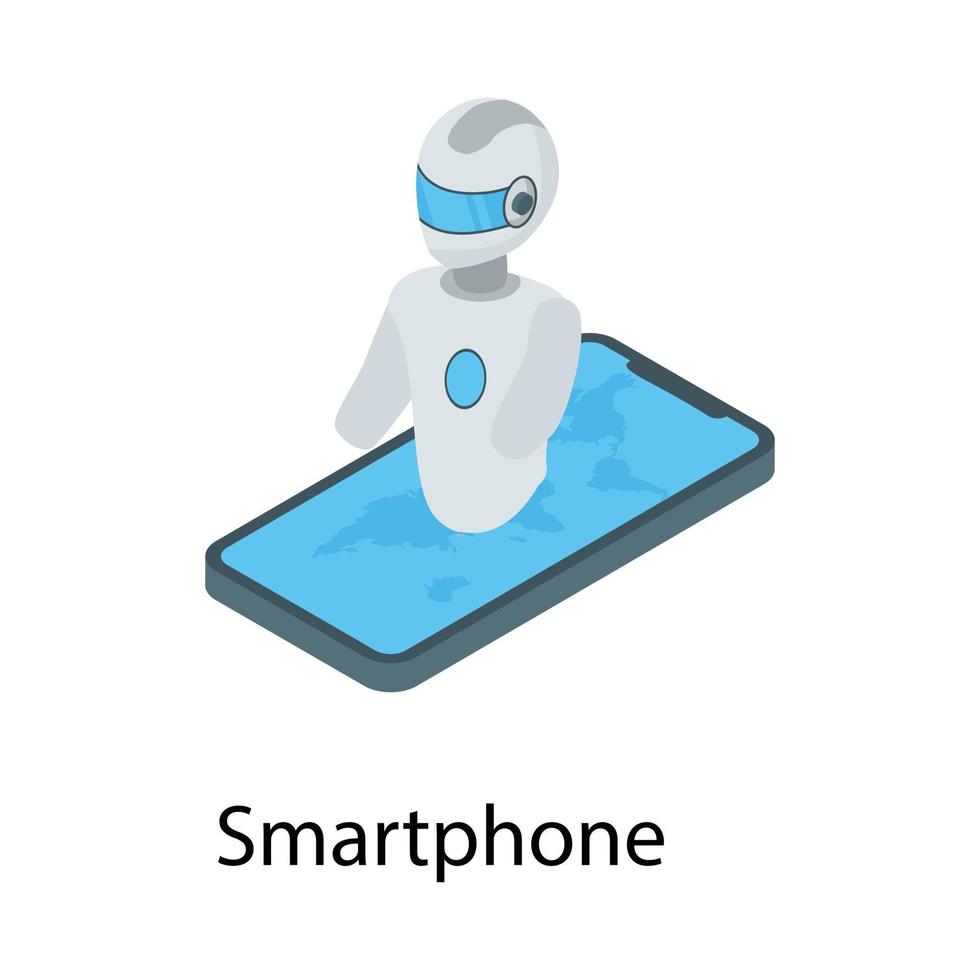 robot téléphone android vecteur