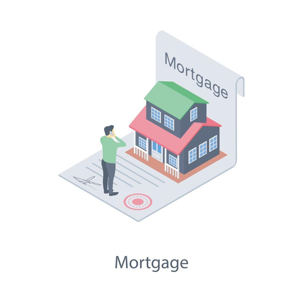 concepts de prêt hypothécaire vecteur