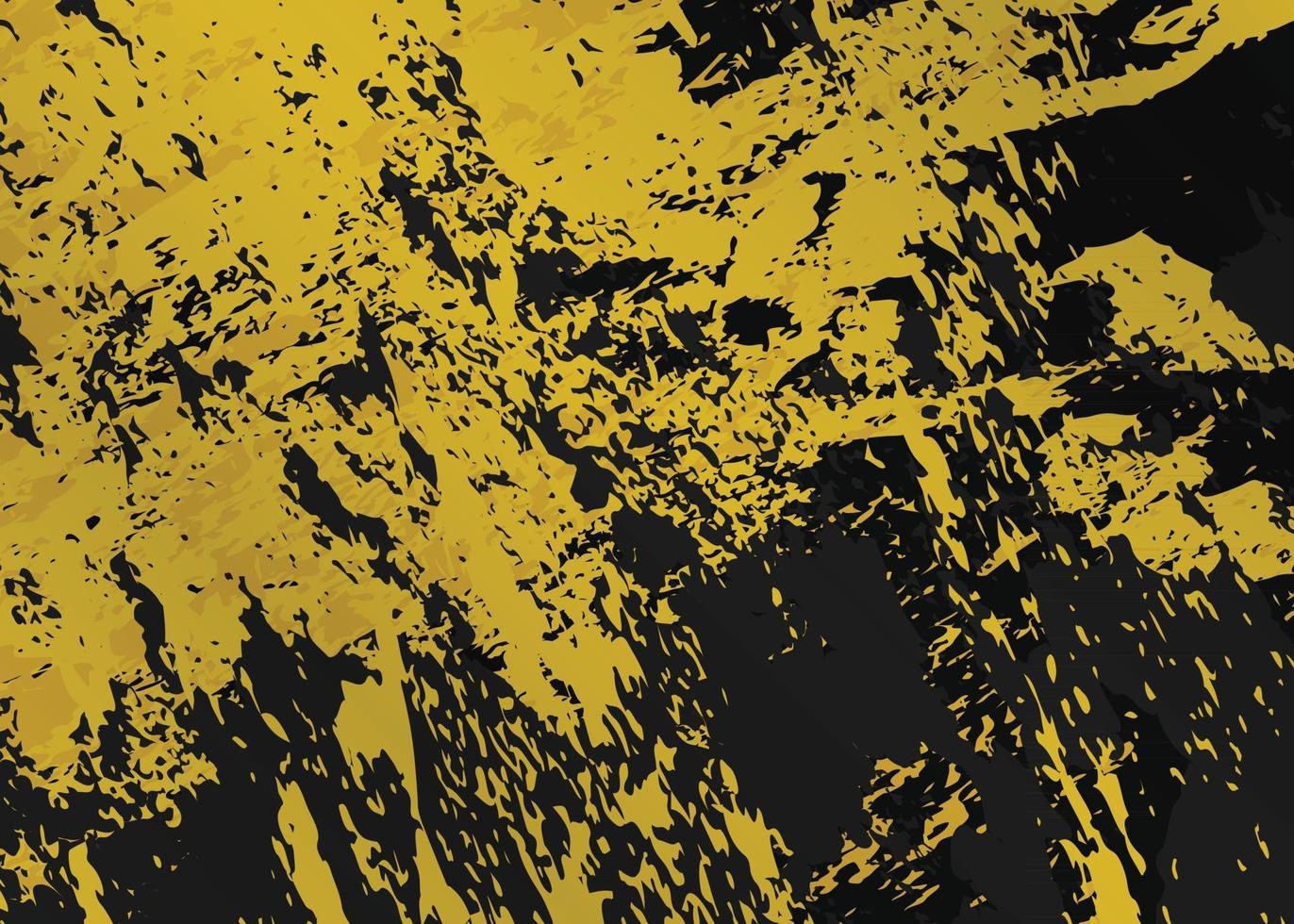 éclaboussures d'aquarelle jaune noir abstrait grunge vecteur