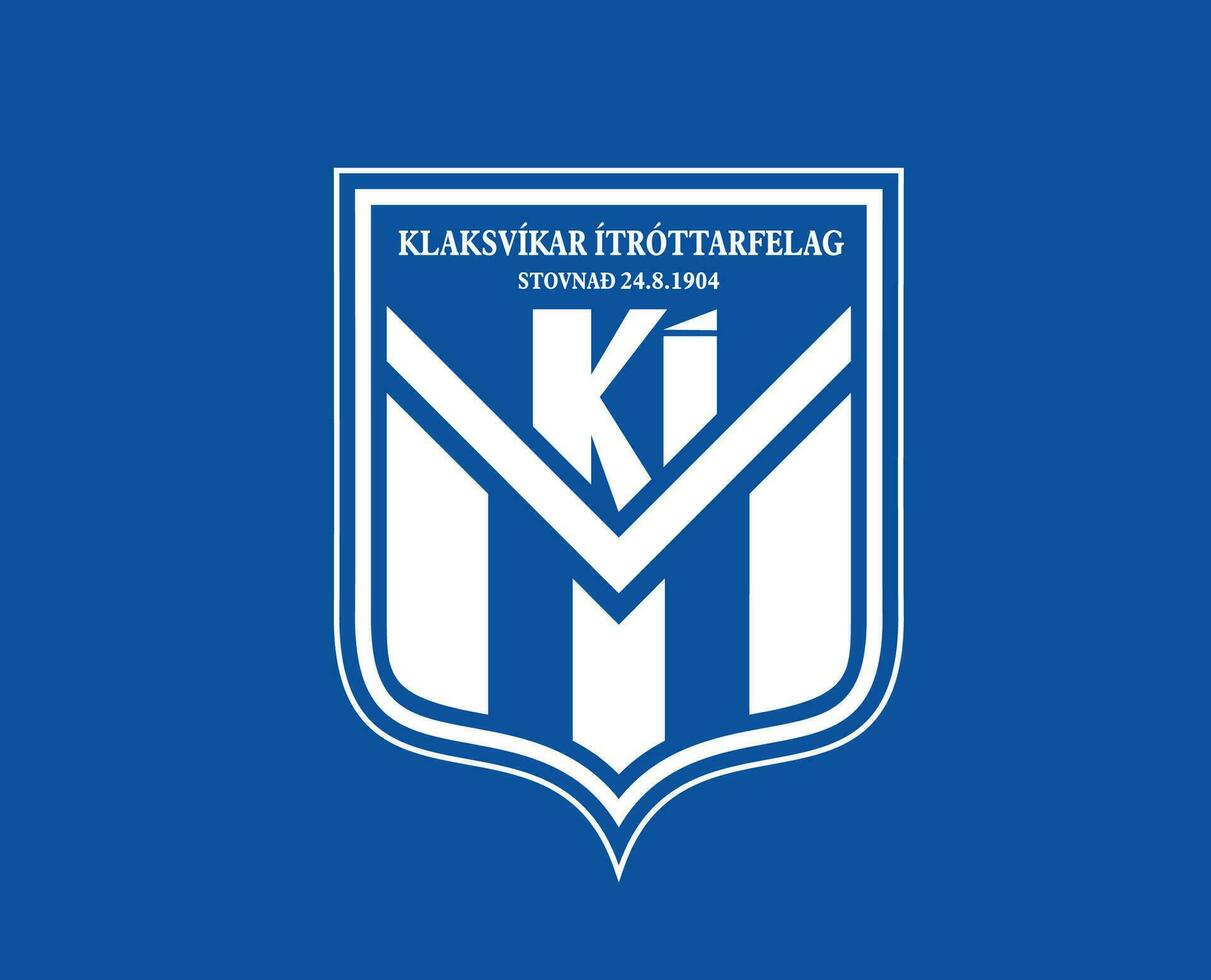 ki klaksvik club logo symbole Féroé îles ligue Football abstrait conception vecteur illustration avec bleu Contexte