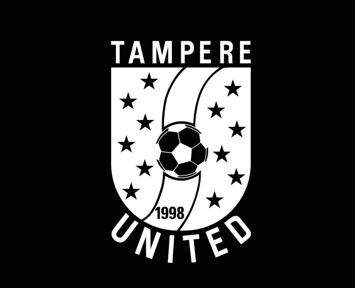 falsification uni club symbole logo blanc Finlande ligue Football abstrait conception vecteur illustration avec noir Contexte
